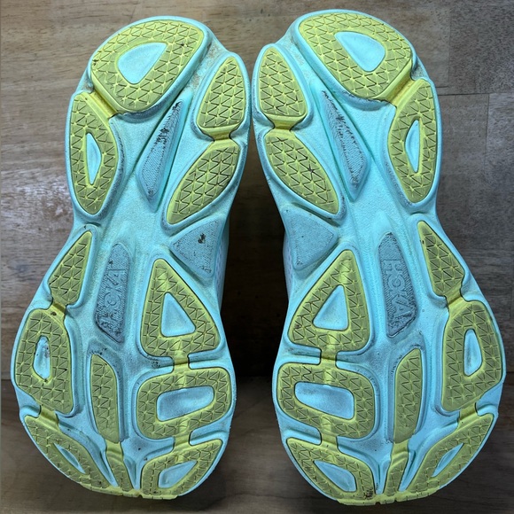 Hoka One One Bondi 8 REFLECTIVE Womens Sz 10.5 Running Shoes Sneakers White Blue - Picture 8 of 12